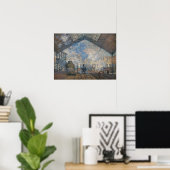 Poster Claude Monet - Gare Saint-Lazare Vue extérieure (Bureau à domicile)