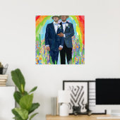 Poster Claude Monet Gay Mariage AI généré (Bureau à domicile)