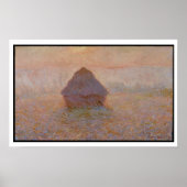 Poster Claude Monet | Grainstack, Sun dans la merde (Devant)