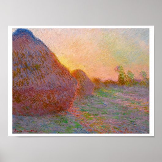 Poster Claude Monet Haystack (Devant)