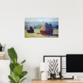 Poster Claude Monet Haystack, fin de l'été (Bureau à domicile)