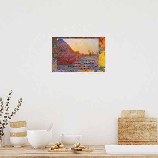 Poster Claude Monet Haystacks (Cuisine)