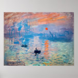 Poster Claude Monet - Impression, lever de soleil<br><div class="desc">Impression,  Lever du soleil (Impression,  Levant Soleil) - Claude Monet,  Huile sur toile,  1872 Impression,  Lever du soleil représente le port du Havre,  la ville natale de Monet.</div>