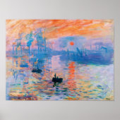 Poster Claude Monet Impression, Soleil levant (1872) Affi (Devant)
