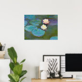 Poster Claude Monet Impressionniste L'Eau Lillies Nymphea (Bureau à domicile)