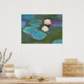 Poster Claude Monet Impressionniste L'Eau Lillies Nymphea (Cuisine)