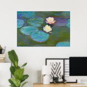 Poster Claude Monet Impressionniste L'Eau Lillies Nymphea (Bureau à domicile)