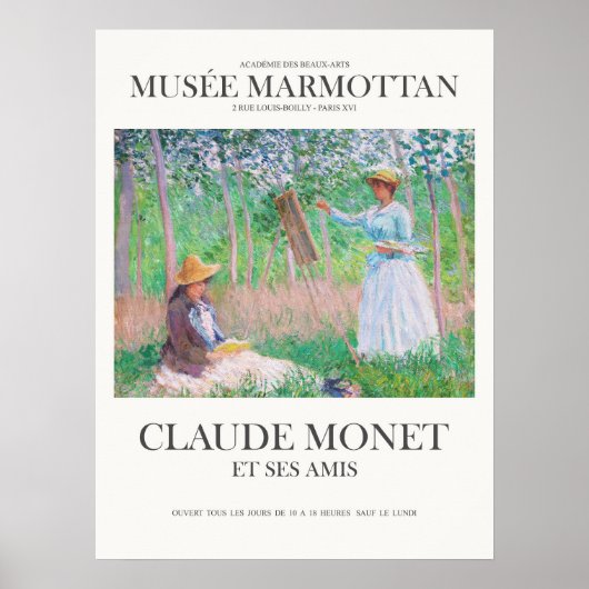 Poster Claude Monet In the Woods à Giverny Art Print (Devant)