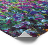 Poster Claude Monet - Iris dans le jardin de Monet Beaux- (Coin)