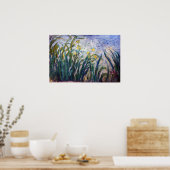 Poster Claude Monet - Iris jaunes et violets (Cuisine)