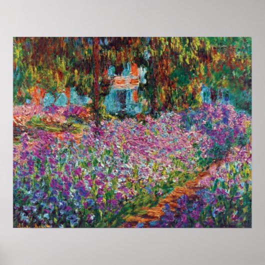 Poster Claude Monet - Irises in Monet's Garden Fine Art (Devant)