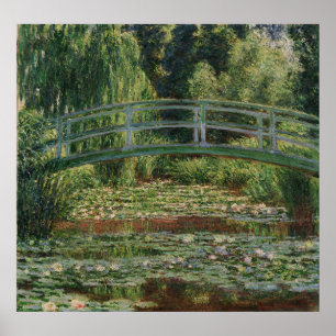 Poster Claude Monet Japon Footbridge & Water Lily Pool