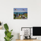 Poster Claude Monet - Jardin à Sainte-Adresse (Bureau à domicile)