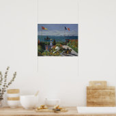 Poster Claude Monet - Jardin de Sainte-Adresse (Cuisine)