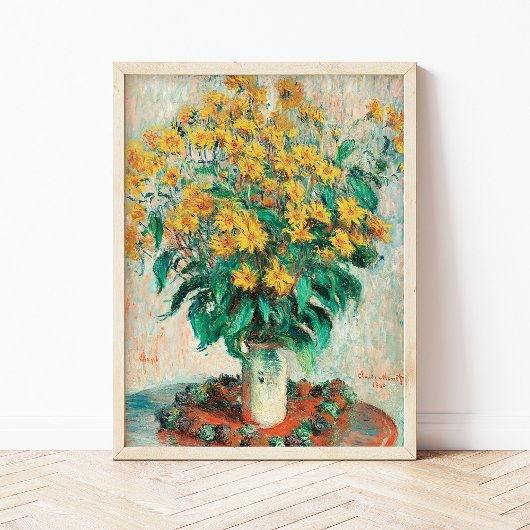 Poster Claude Monet Jérusalem Artichoke Fleurs Art Imprim