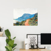 Poster Claude Monet La Corniche près de Monaco (Bureau à domicile)