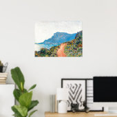Poster Claude Monet La Corniche près de Monaco (Bureau à domicile)