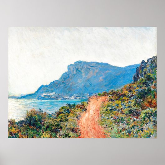 Poster Claude Monet La Corniche près de Monaco (Devant)