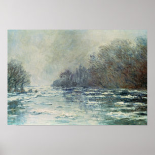 Poster Claude Monet la coupure chez Vetheuil, c.1883