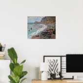 Poster Claude Monet - La Plage d'Etretat (Bureau à domicile)