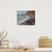 Poster Claude Monet - La Plage d'Etretat (Cuisine)