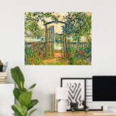 Poster Claude Monet : La porte des jardins à Vetheuil (Bureau à domicile)