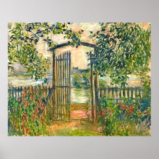 Poster Claude Monet : La porte des jardins à Vetheuil (Devant)