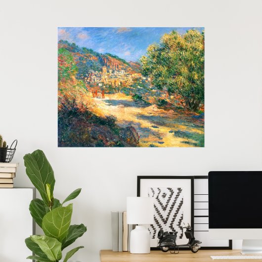 Poster Claude Monet : La route vers Monte Carlo (Bureau à domicile)
