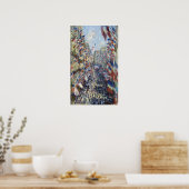 Poster Claude Monet La rue Montorgueil à Paris (Cuisine)