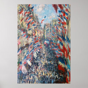 Poster Claude Monet - La Rue Montorgueil - Paris