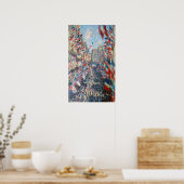 Poster Claude Monet - La Rue Montorgueil - Paris (Cuisine)