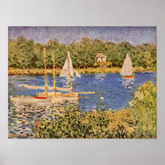 Poster Claude Monet - La Seine à Argenteuil (Devant)