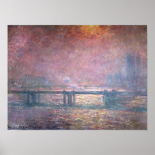 Poster Claude Monet la Tamise chez Charing Cross, 1903
