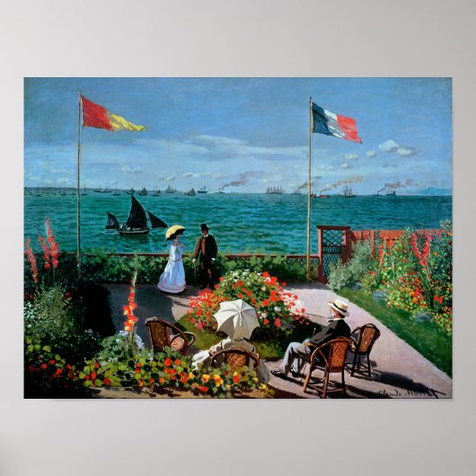Poster Claude Monet | La Terrasse à Sainte-Adresse, 1867 (Devant)