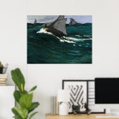 Poster Claude Monet La Vague Verte (Bureau à domicile)