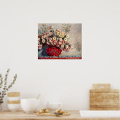 Poster Claude Monet - La vie morte avec des chrysanthèmes (Cuisine)
