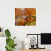 Poster Claude Monet, Le Bateau-atelier, (Bureau à domicile)