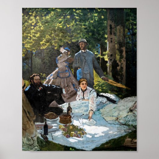 Poster Claude Monet - Le déjeuner sur l'herbe, panneau de (Devant)