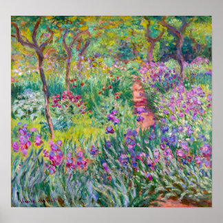 Poster Claude Monet - Le jardin d'Iris à Giverny