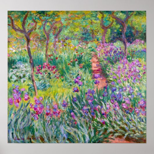Poster Claude Monet - Le jardin d'Iris à Giverny (Devant)