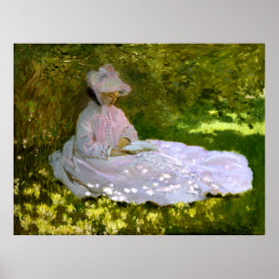 Poster Claude Monet : Le lecteur