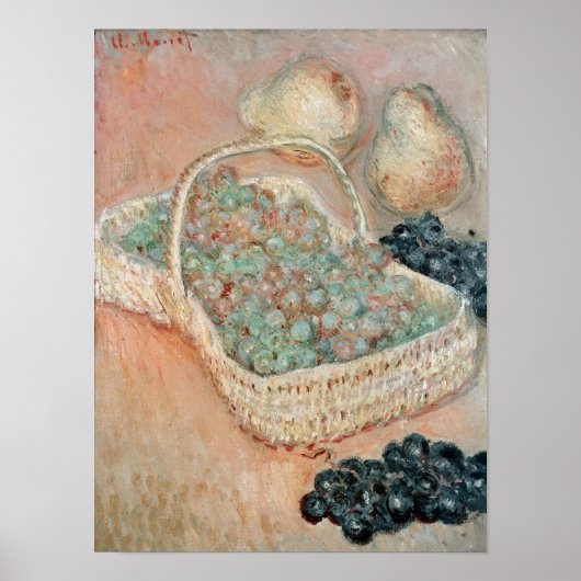 Poster Claude Monet | Le panier de raisins, 1884 (Devant)