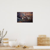 Poster Claude Monet - Le Pont à Vervy (Cuisine)