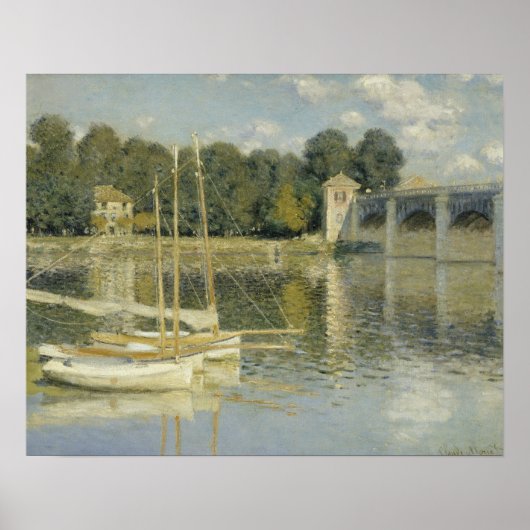 Poster Claude Monet - Le pont Argenteuil (Devant)