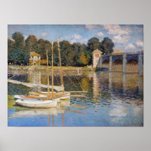 Poster Claude Monet - Le pont d'Argenteuil (Devant)