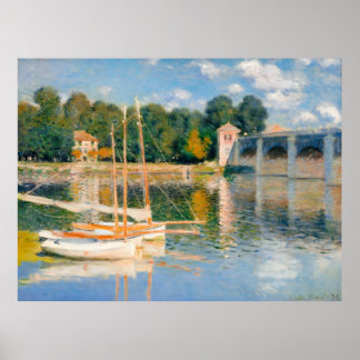 Poster Claude Monet, le pont ferroviaire à Argenteuil