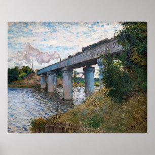 Poster Claude Monet - Le pont ferroviaire à Argenteuil