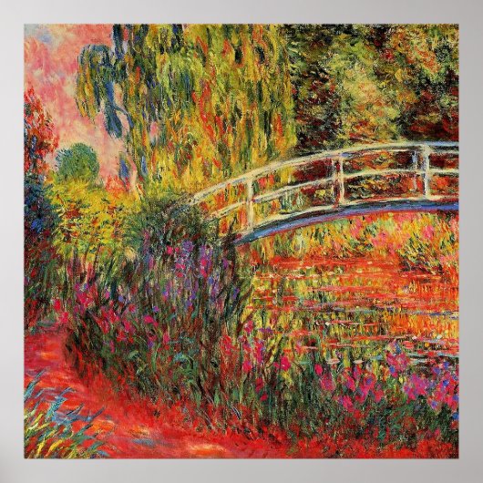 Poster Claude Monet, Le Pont Japonais, (Devant)