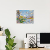 Poster Claude Monet - Le Printemps au bord de la Seine (Bureau à domicile)