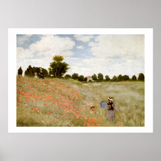 Poster Claude Monet - Les Coquelicots a Argenteuil (Devant)